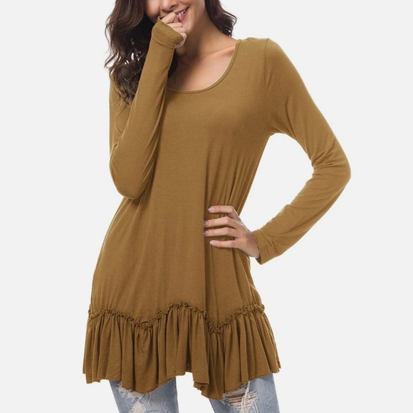 urban coco Tops - Urban CoCo Women's Casual T-Shirt Solid Long Sleeve Tunic Tops SZ S Ligh…